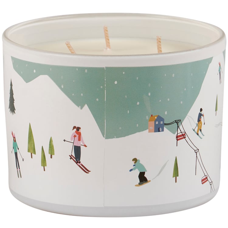 Primitives By Kathy Skiing Fun Candle