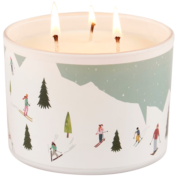 Primitives By Kathy Skiing Fun Candle