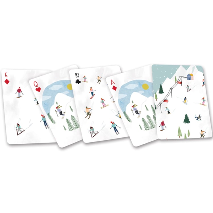 Primitives By Kathy Skiing Fun Playing Cards