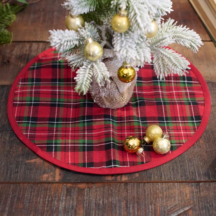 Primitives By Kathy Small Red Plaid Tree Skirt