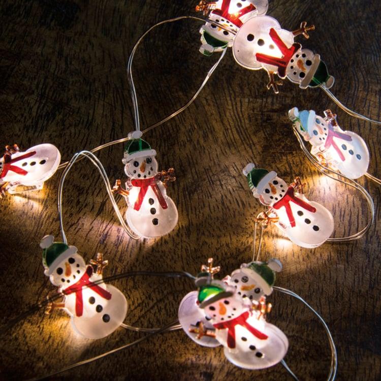 primitives by kathy Snowman Wire Lights