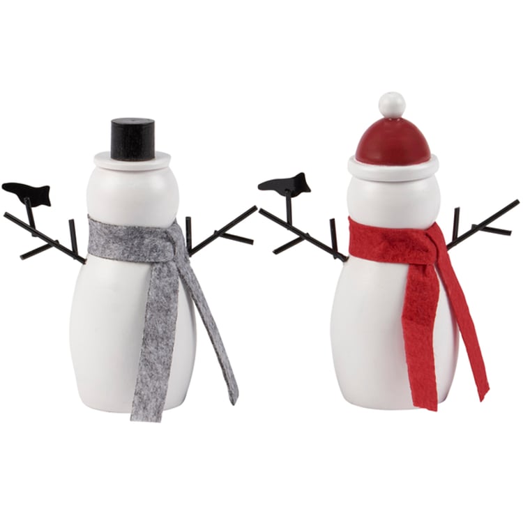 Primitives By Kathy Snowmen Figurine Set