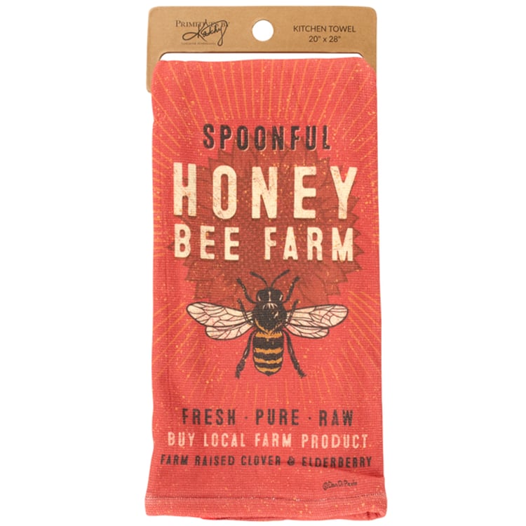 Primitives By Kathy Spoonful Honey Kitchen Towel