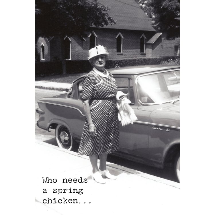 primitives by kathy Spring Chicken Greeting Card