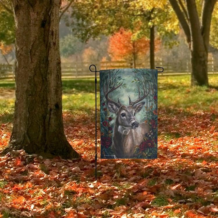 Primitives By Kathy Stag Garden Flag