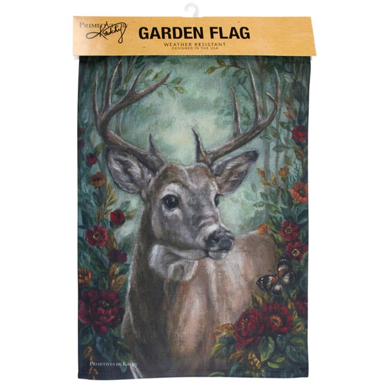 Primitives By Kathy Stag Garden Flag