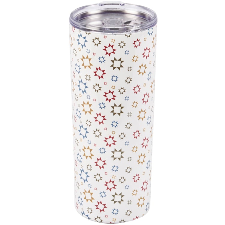 Primitives By Kathy Star Quilt Coffee Tumbler