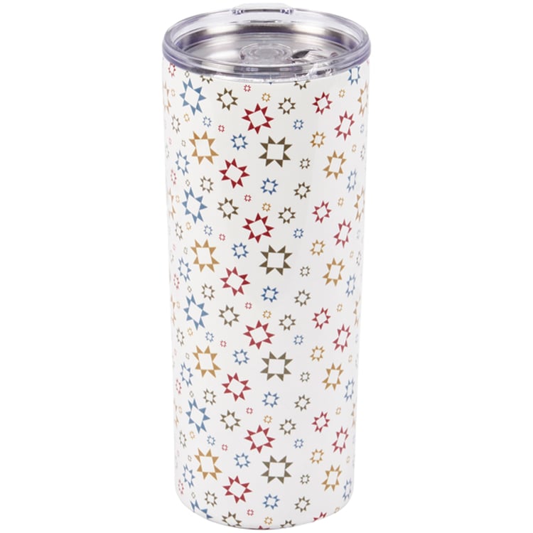 primitives by kathy Star Quilt Coffee Tumbler
