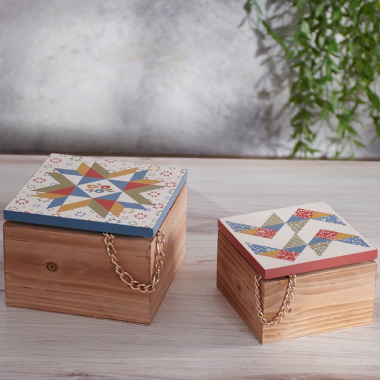 Primitives By Kathy Star Quilt Hinged Box Set