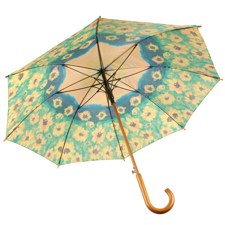 Primitives By Kathy Sunflower Fields Umbrella