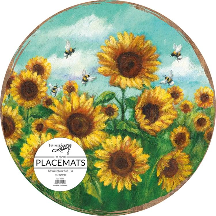 Primitives By Kathy Sunflower Paper Placemat