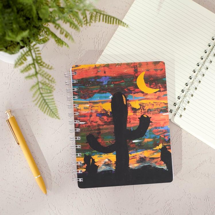 Primitives By Kathy Sunset Cactus Spiral Notebook