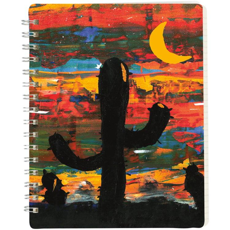 Primitives By Kathy Sunset Cactus Spiral Notebook