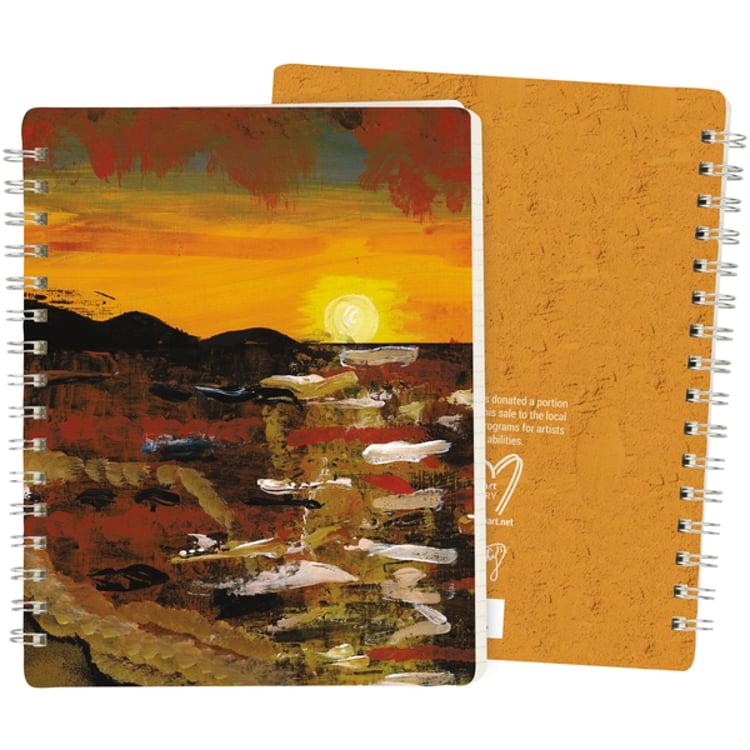 primitives by kathy Sunset Spiral Notebook