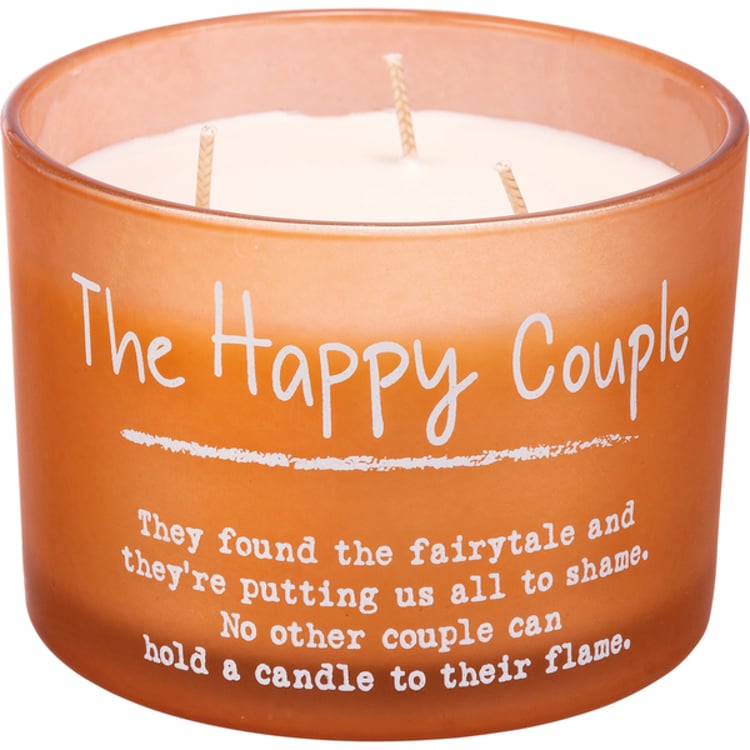 primitives by kathy The Happy Couple Poetry Candle