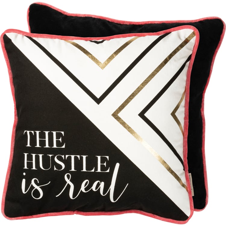 primitives by kathy The Hustle Is Real Pillow