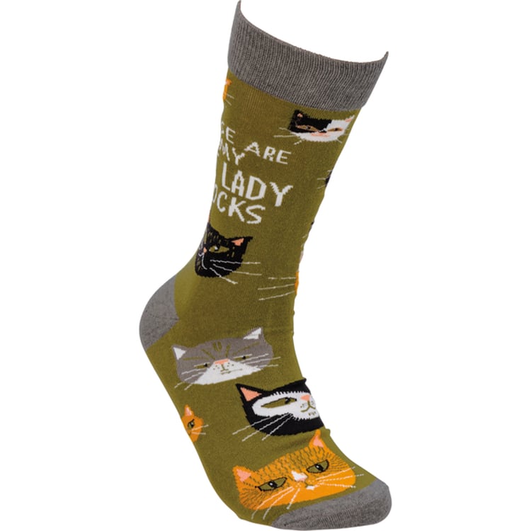 Primitives By Kathy These Are My Cat Lady Socks