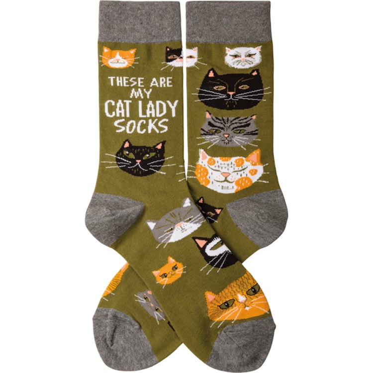 Primitives By Kathy These Are My Cat Lady Socks