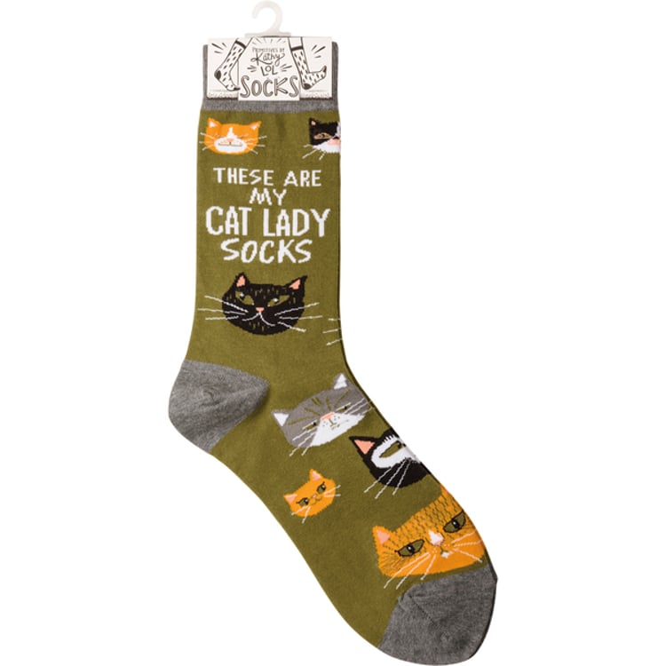 Primitives By Kathy These Are My Cat Lady Socks