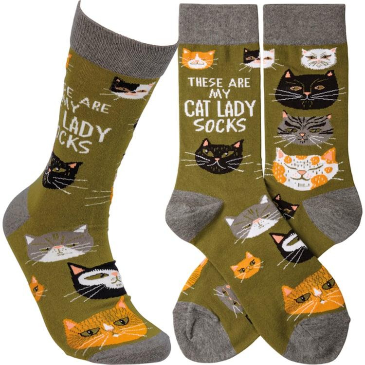 primitives by kathy These Are My Cat Lady Socks