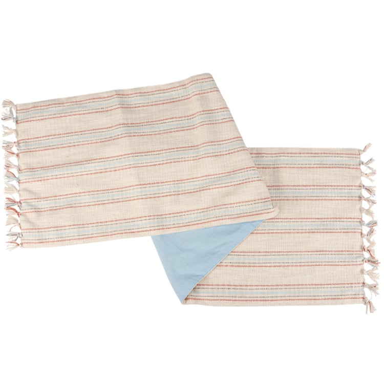 primitives by kathy Ticking Stripe Table Runner
