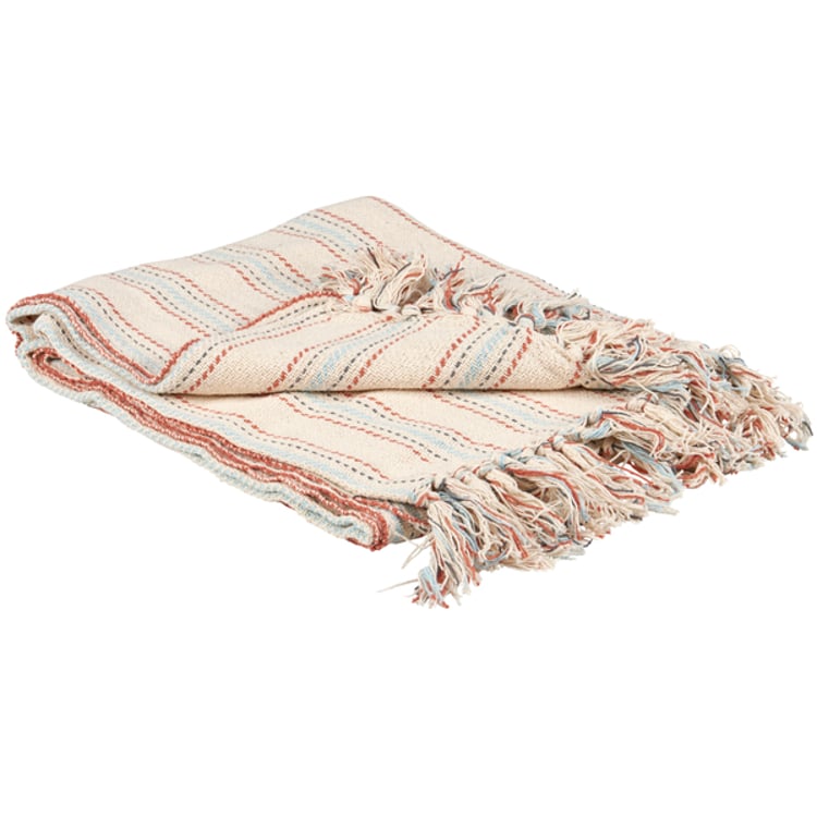 primitives by kathy Ticking Stripe Throw