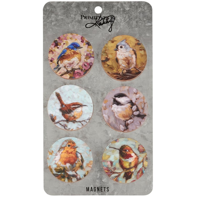 primitives by kathy Tiny Bird Magnet Set
