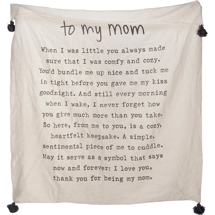 primitives by kathy To My Mom Throw Blanket