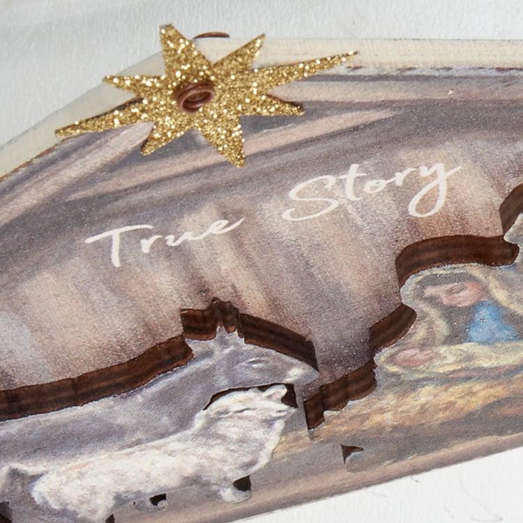 Primitives By Kathy True Story Nativity Ornament