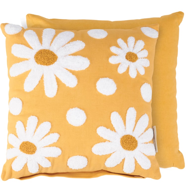 primitives by kathy Tufted Daisy Pillow