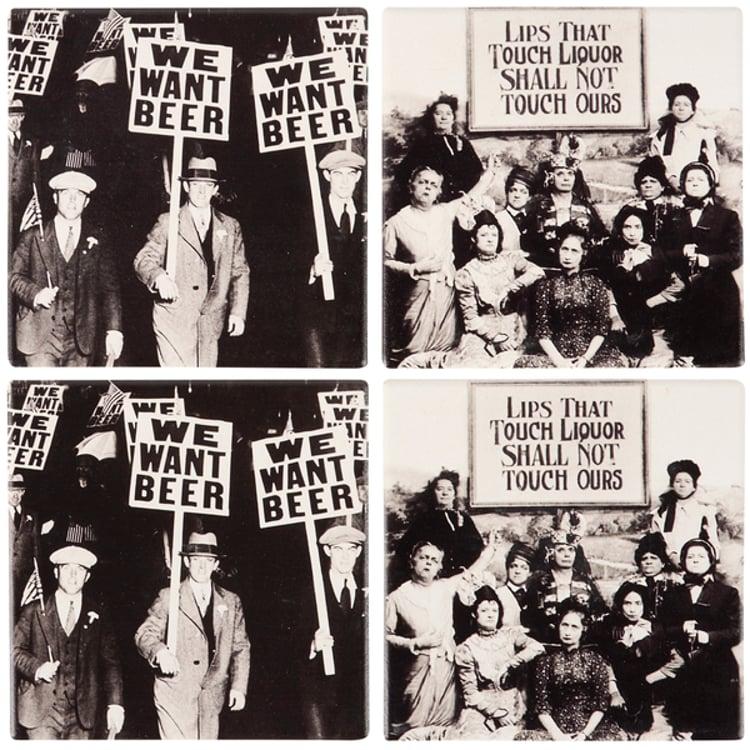 Primitives By Kathy We Want Beer Coaster Set