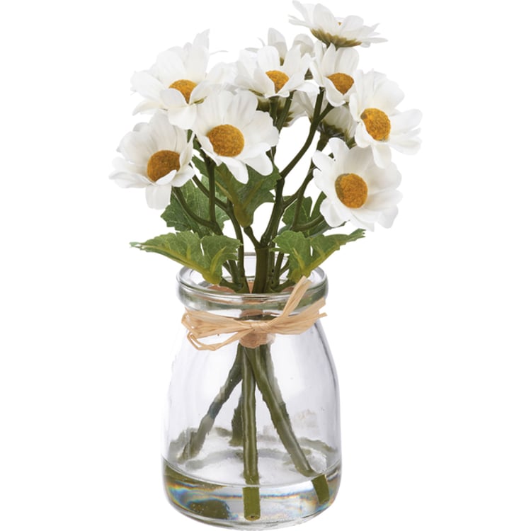 Primitives By Kathy White Daisies Vase