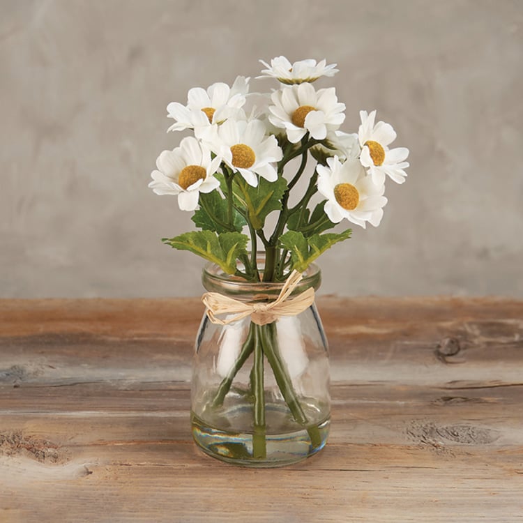 primitives by kathy White Daisies Vase