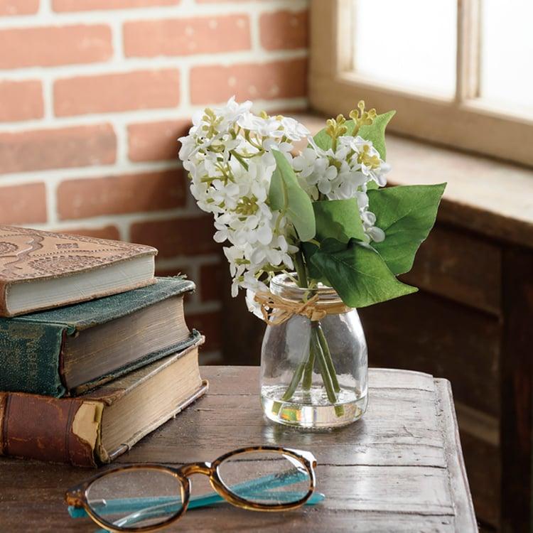 Primitives By Kathy White Lilac Vase