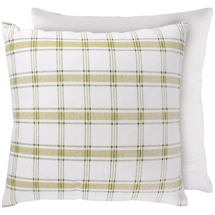 primitives by kathy White Plaid Pillow