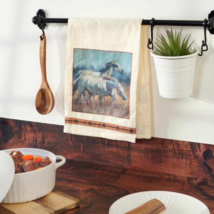 Primitives By Kathy Wild Horses Kitchen Towel