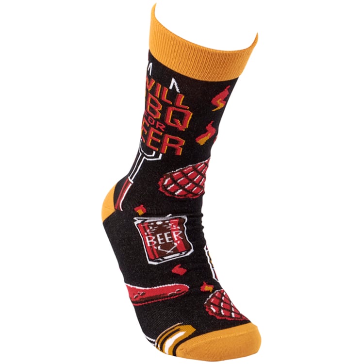 Primitives By Kathy Will BBQ For Beer Socks