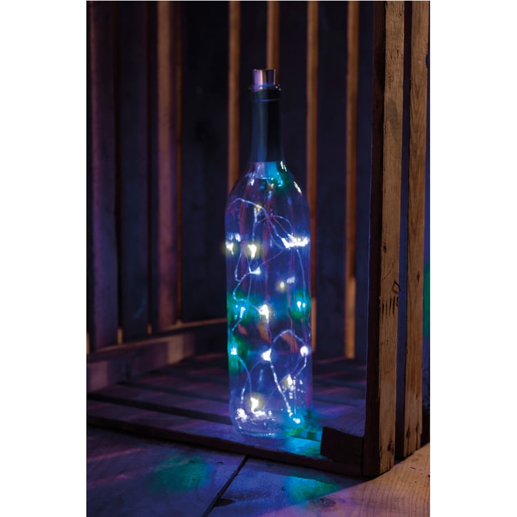 primitives by kathy Wine Bottle Lights