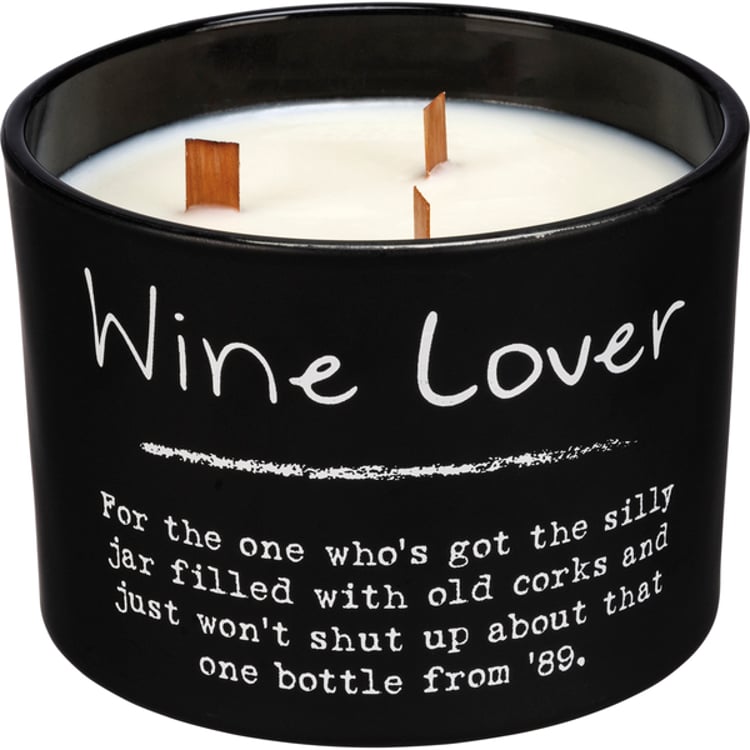 primitives by kathy Wine Lover Poetry Candle