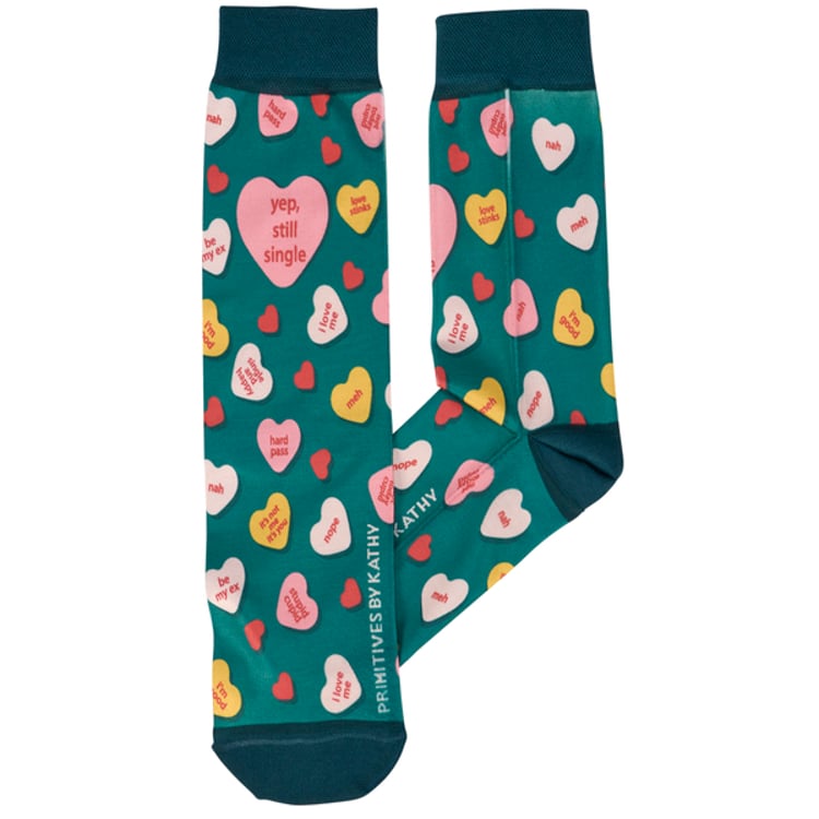 Primitives By Kathy Yep Still Single Socks