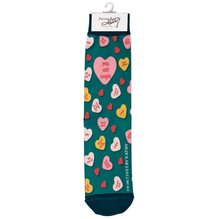 Primitives By Kathy Yep Still Single Socks