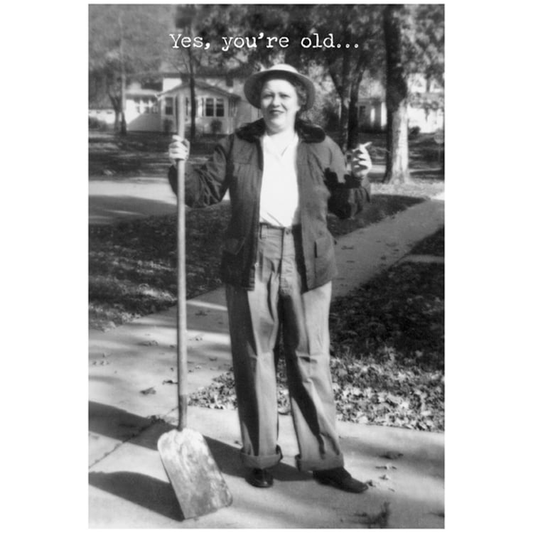 primitives by kathy Yes You're Old Greeting Card