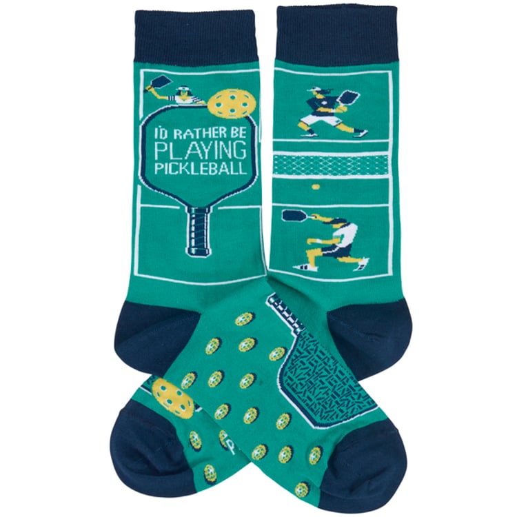 Primitives By Kathy Rather Be Playing Pickleball Socks