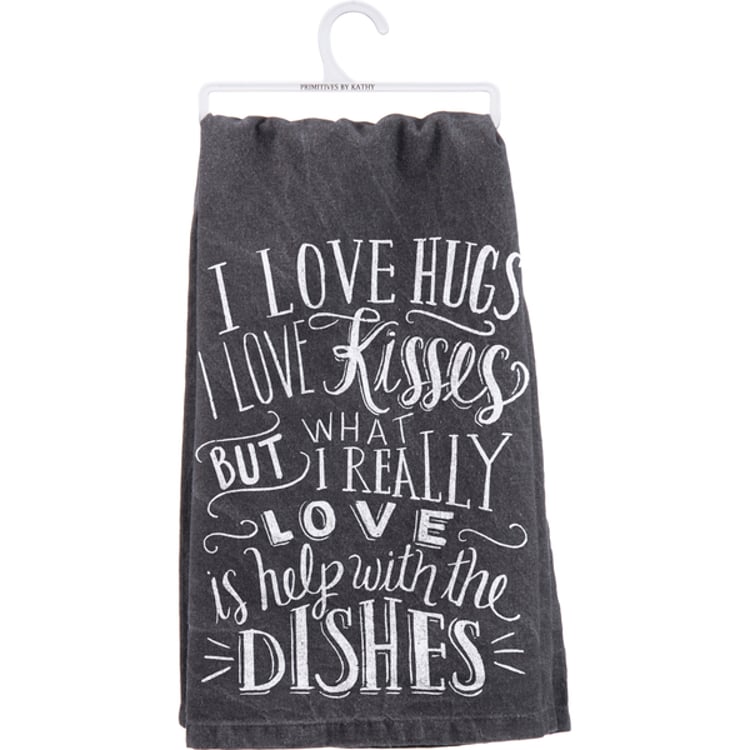 primitives by kathy Really Love Help With The Dishes Kitchen Towel