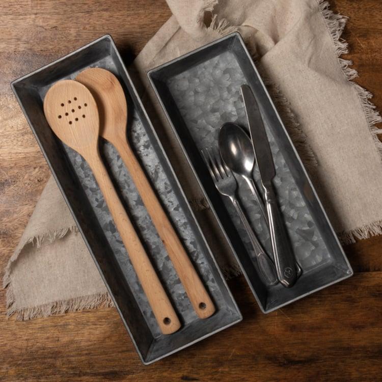 Primitives By Kathy Rectangular Galvanized Tray Set