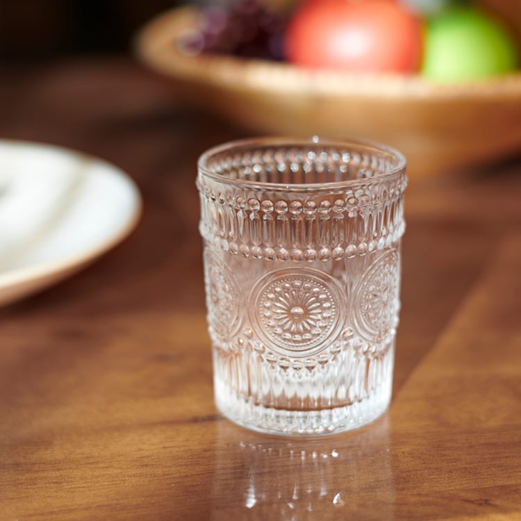 Primitives By Kathy Small Medallion Vintage Drinking Glass