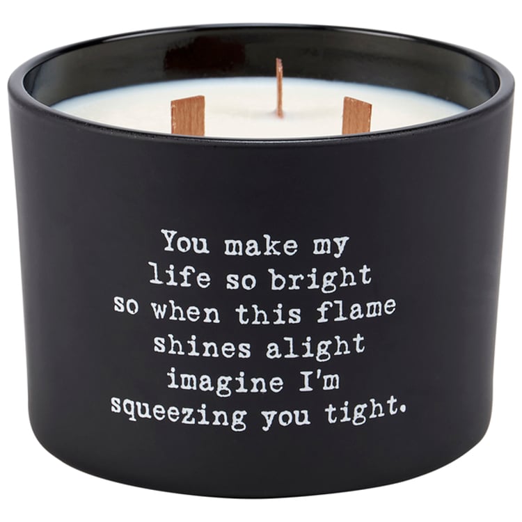 primitives by kathy Squeezing You Tight Poetry Candle