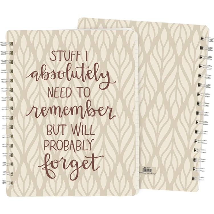 primitives by kathy Stuff I Will Forget Spiral Notebook