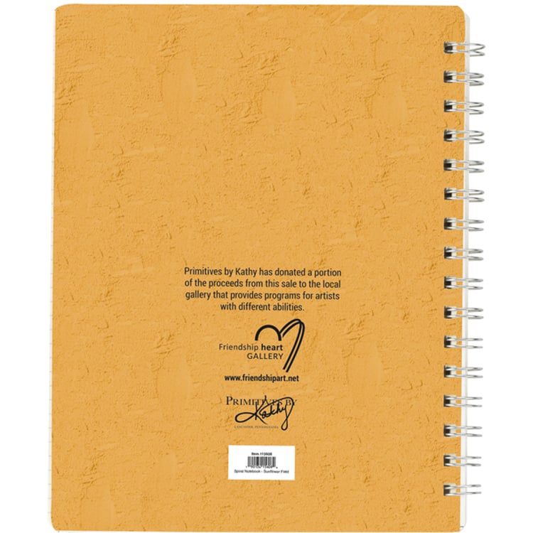 Primitives By Kathy Sunflower Field Spiral Notebook