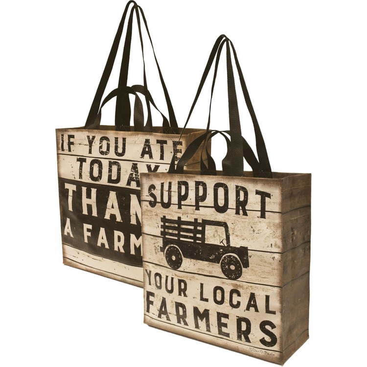primitives by kathy Support Your Local Farmers Market Tote